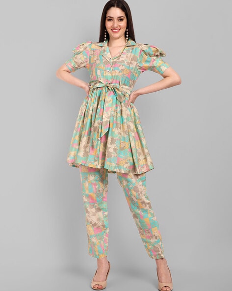 Premium Micro Flared Co-ords Set (Kurta & Pants Set)