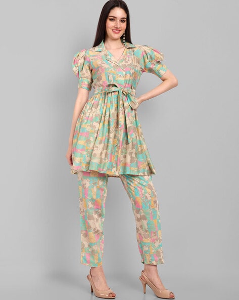 Premium Micro Flared Co-ords Set (Kurta & Pants Set)